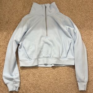 All in Motion Light Blue Women's Quarter-Zip Sweatshirt
